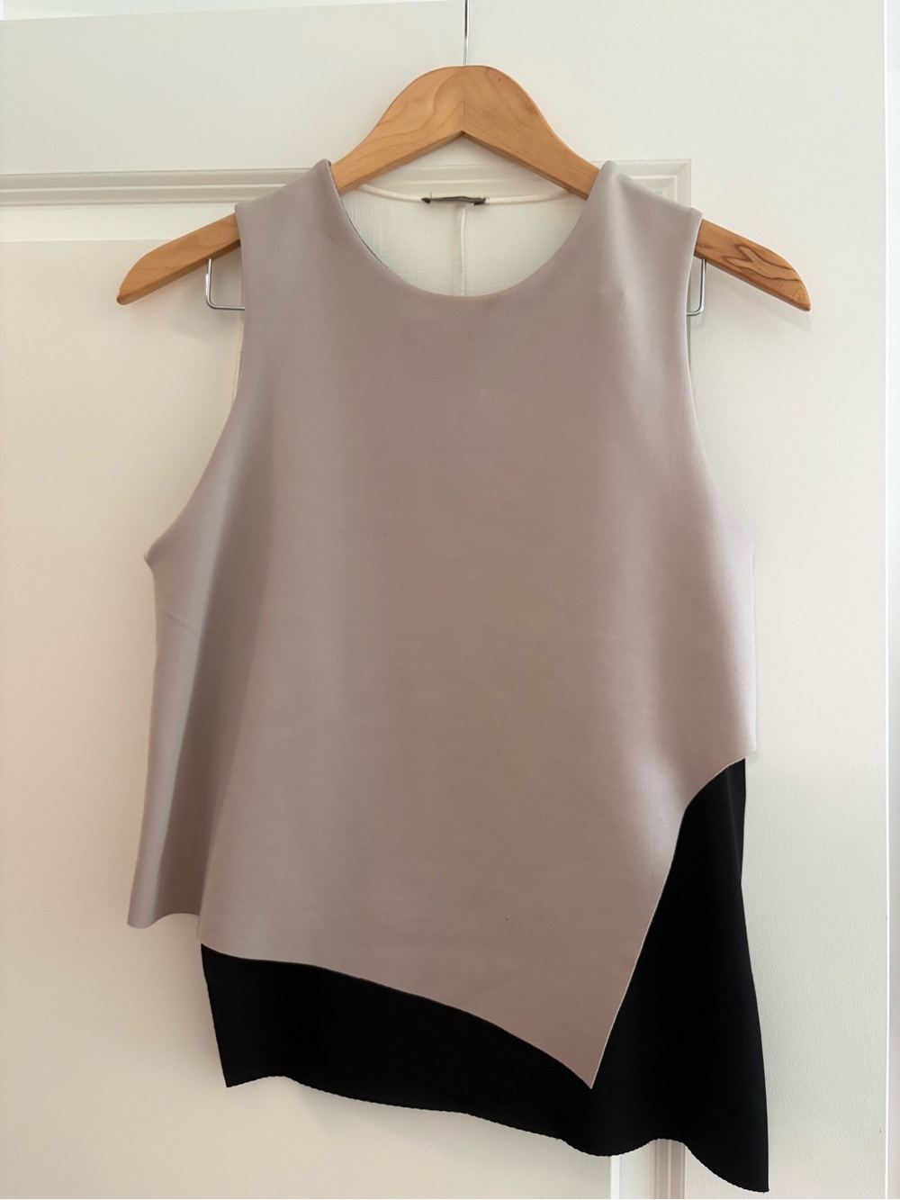 Zara Two-Tone Asymmetric Sleeveless Tank